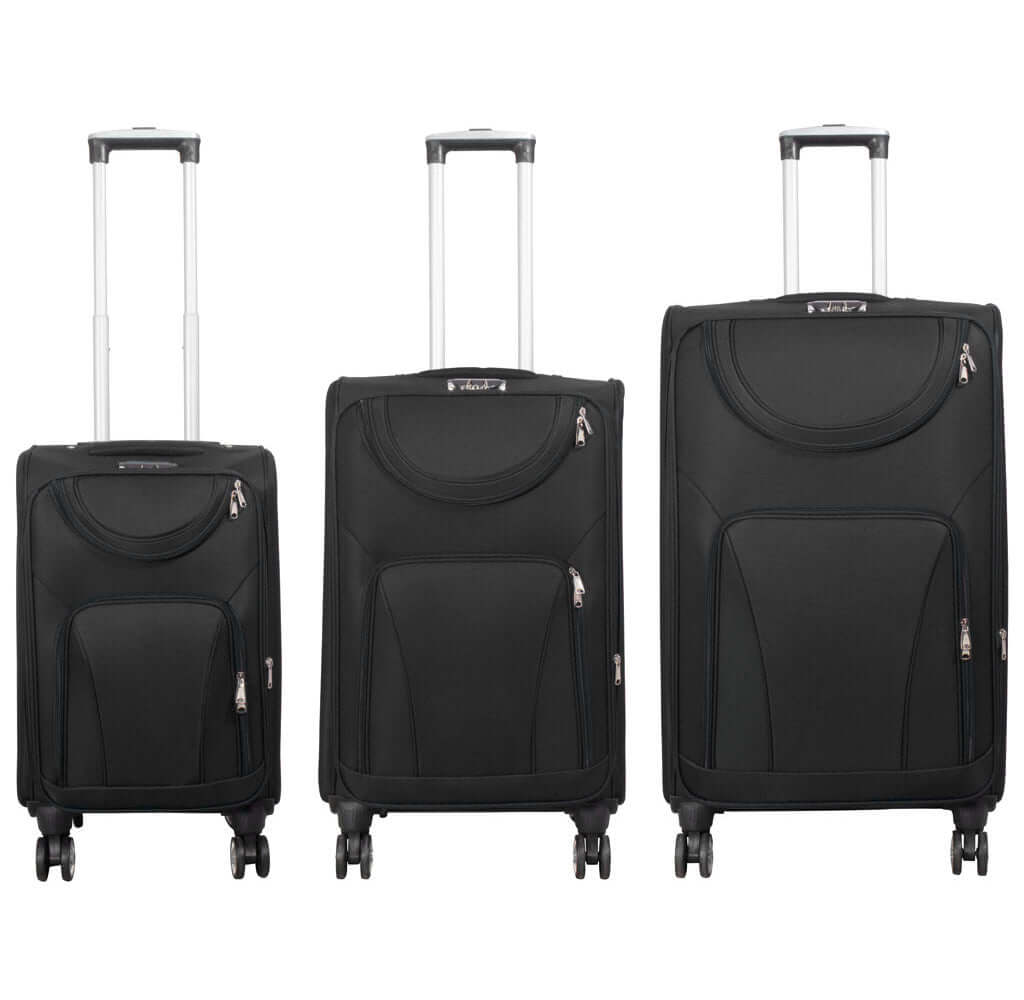 Nylon Kofferset 3tlg Maribor schwarz