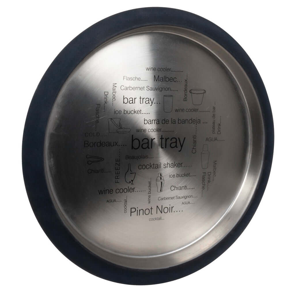 Round Serving Tray 35cm Stainless Steel – PM Euro-Trading GmbH