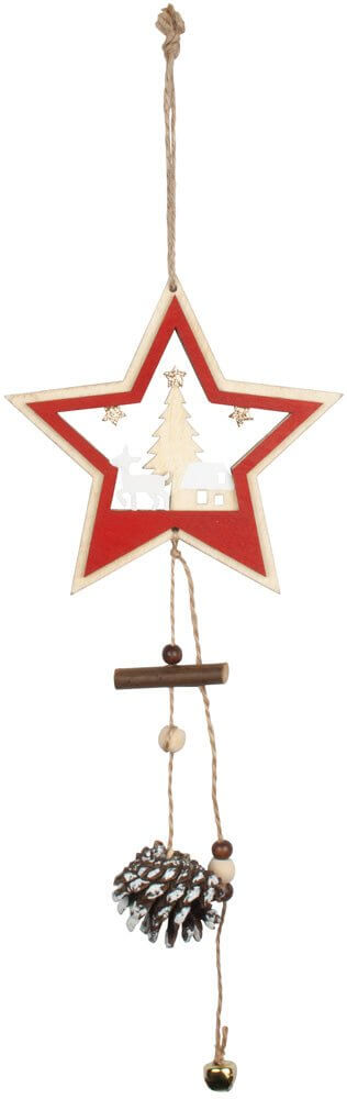 Hängedeko Holz, 3 Designs, 30cm