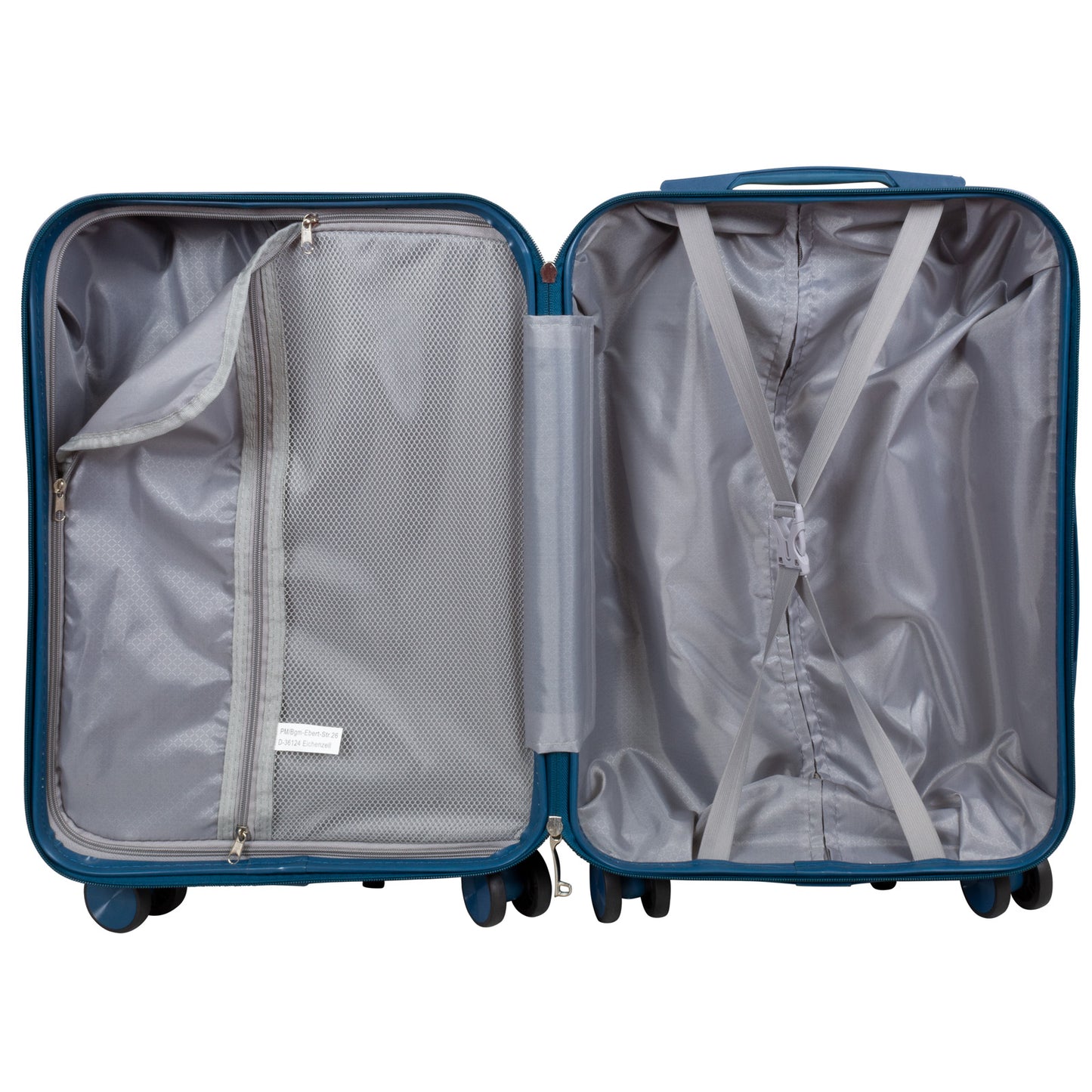 Handgepäck Boarding-Koffer Größe 55cm Hartschale Motivkoffer Ravenna blau