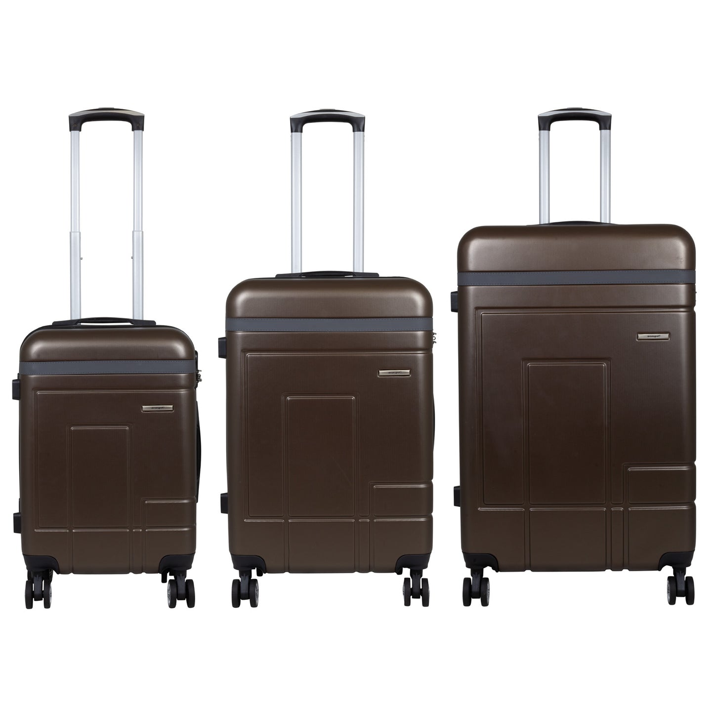 Set de valises ABS 3 pièces Genève marron