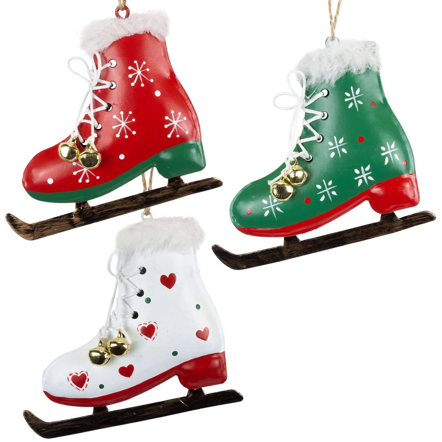Baumschmuck 10cm, Metall, 3 Designs, VE-288(24)