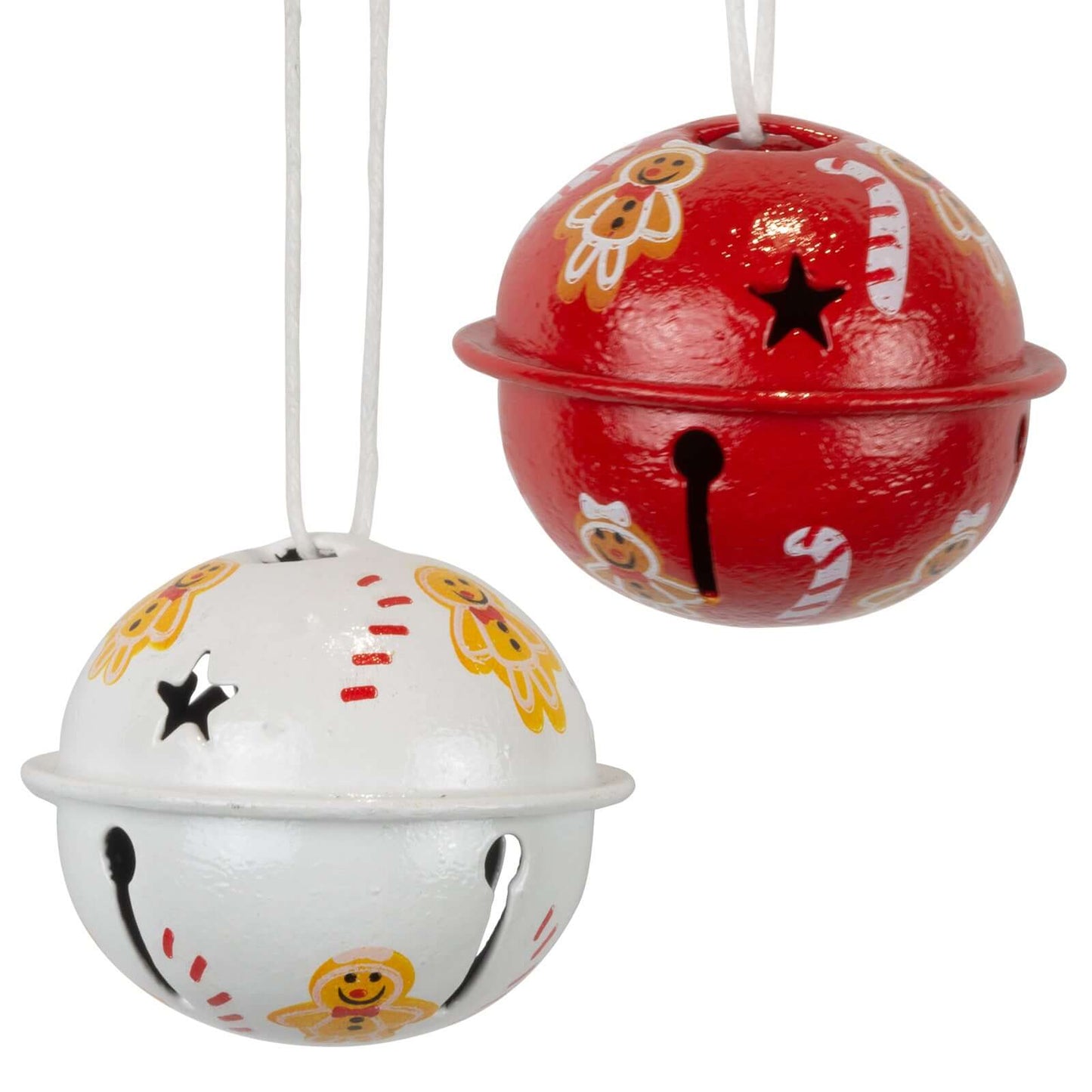 6x Baumschmuck 4cm, Metall, 2 Designs, VE-288(24)