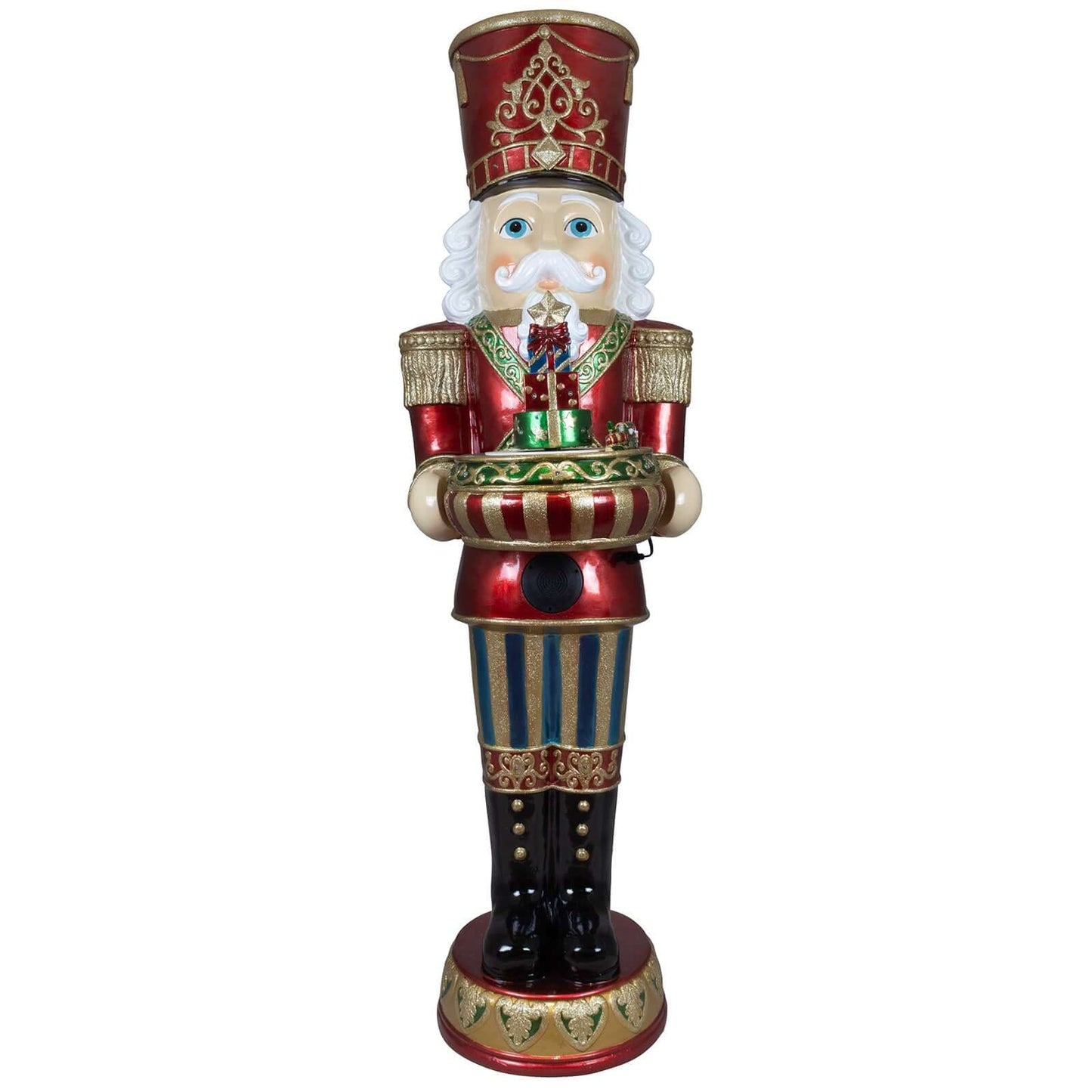 Nussknacker 152cm mit LED+Musik, Polyresin, VE-1