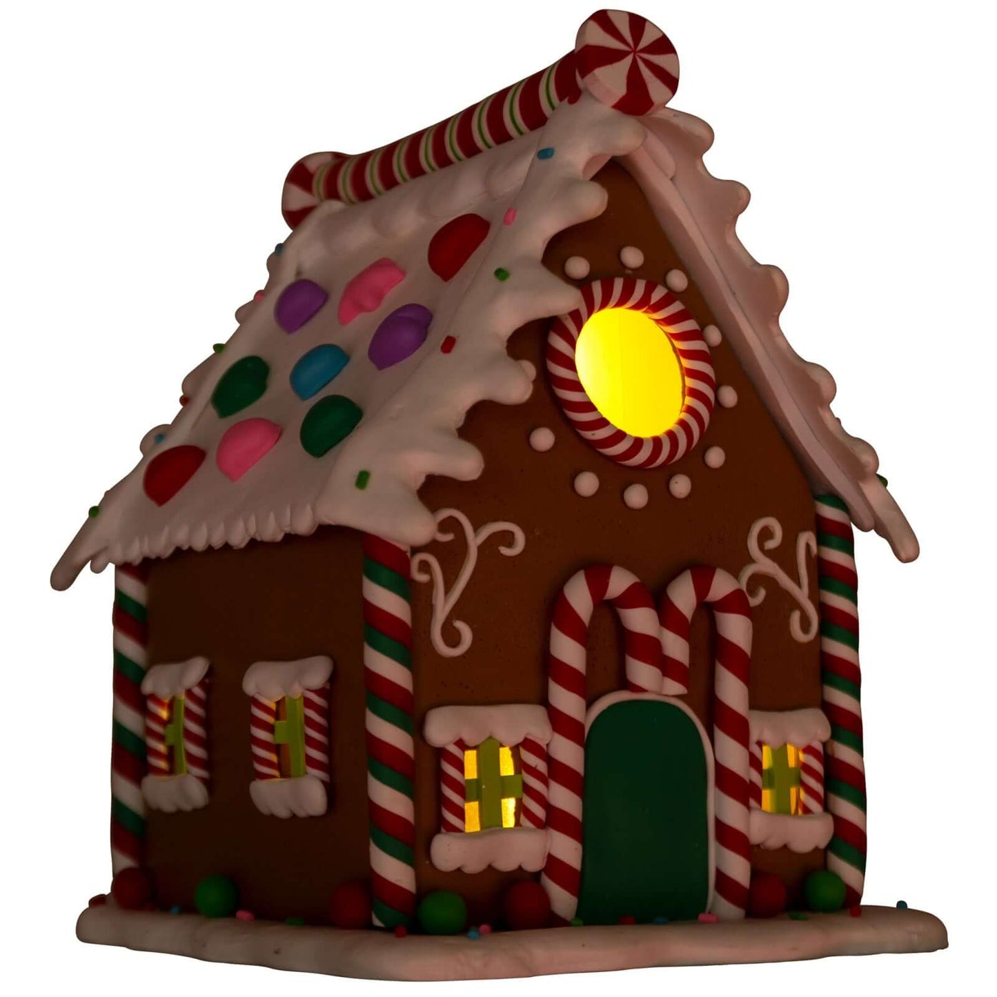 LED Lebkuchenhaus 17cm, Polyclay, VE-12(1)