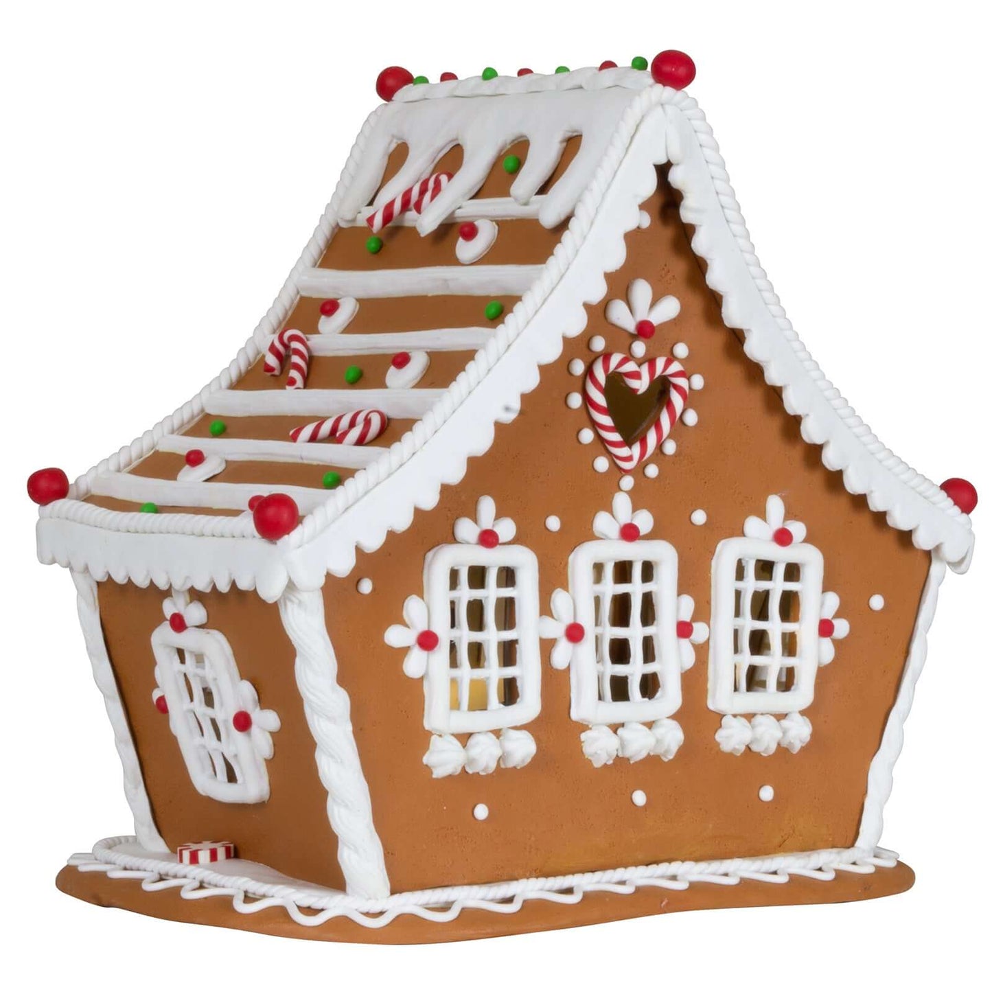 LED Lebkuchenhaus 23cm, Polyclay, VE-4(2)