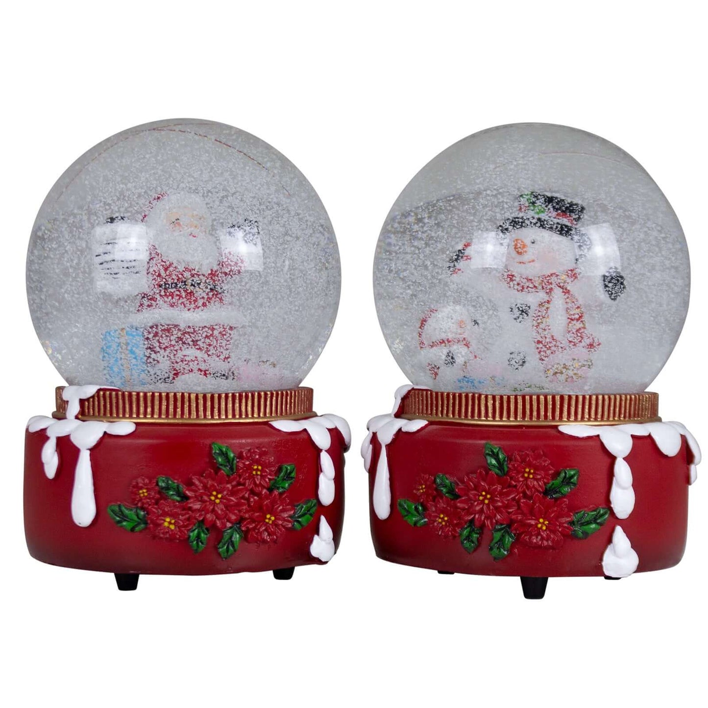 Schneekugel 10cm mit Spieluhr, 2 Designs, VE-8(1)