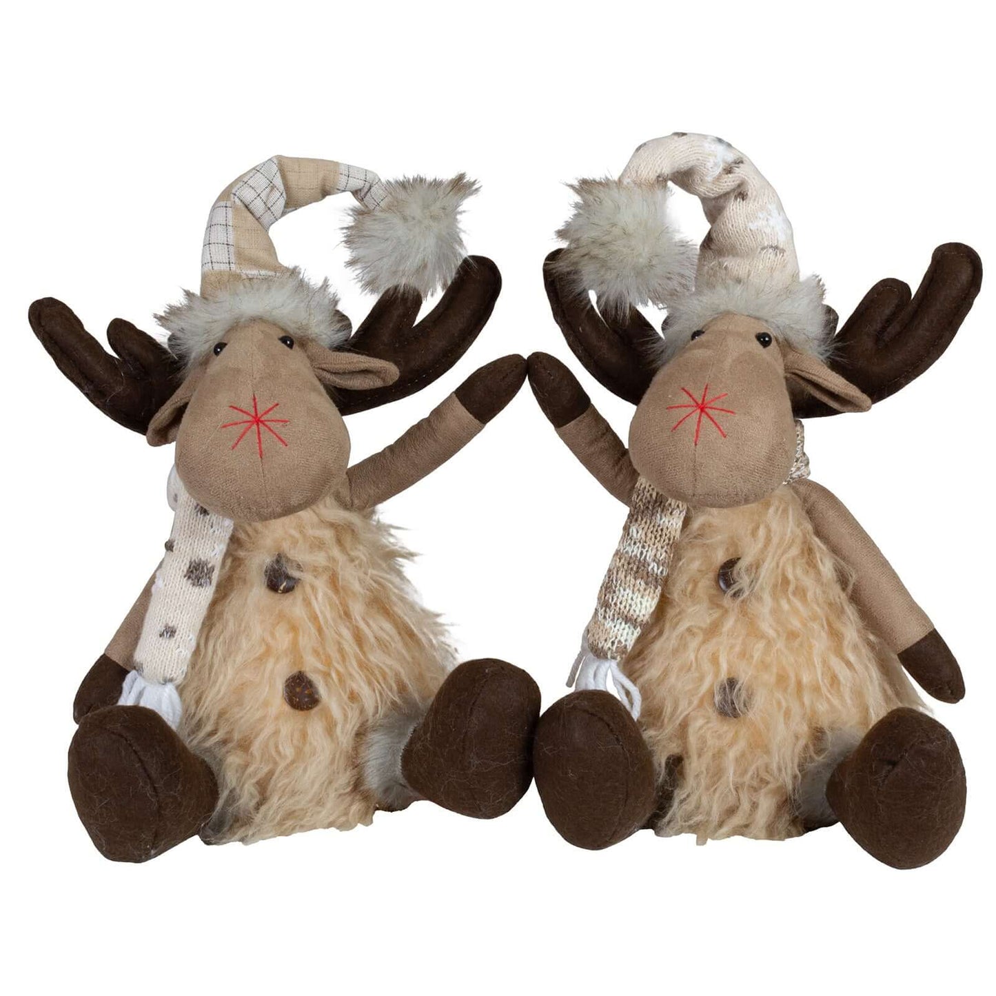 Elch sitzend 27cm (40cm) LED+Timer, 2 Designs, VE-12