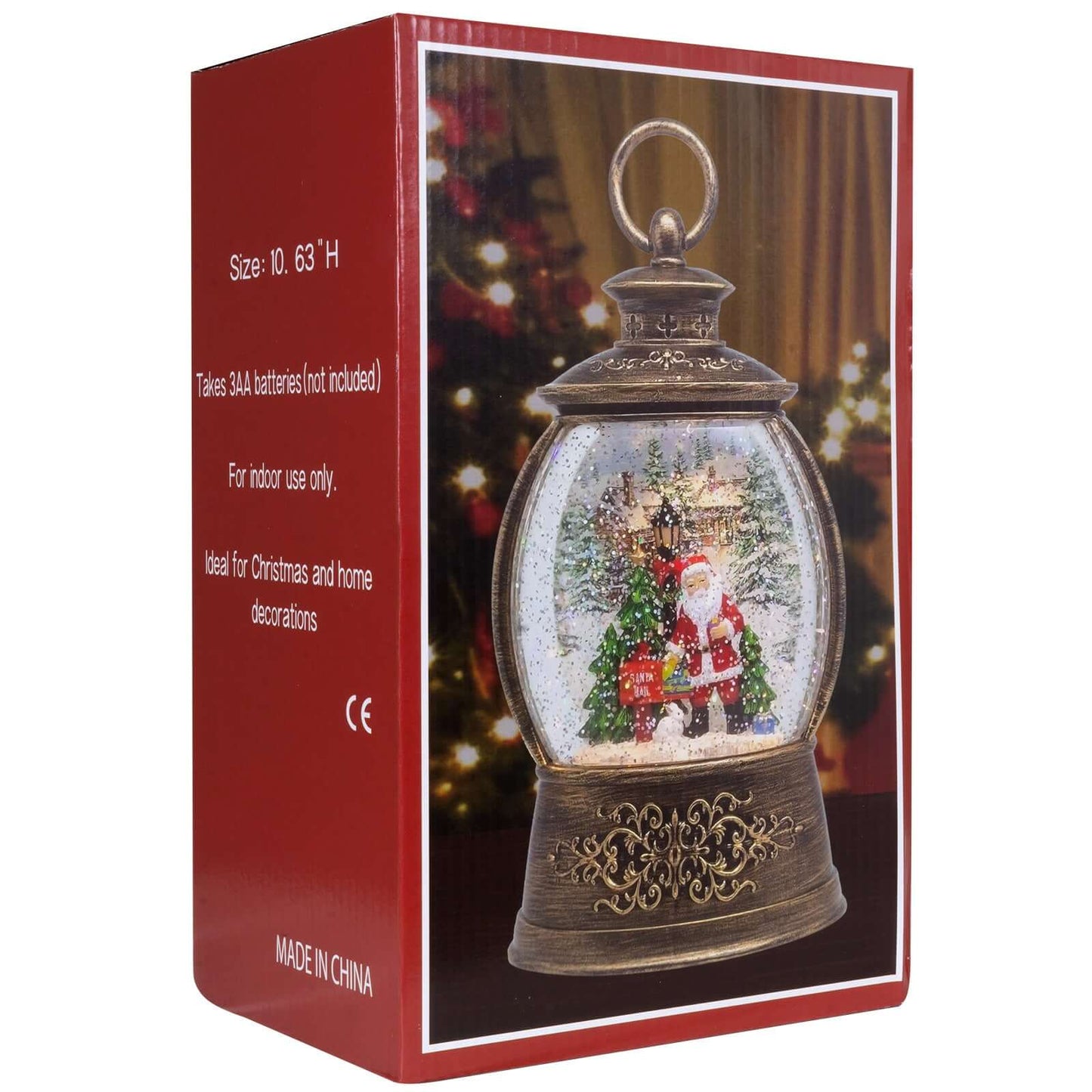 LED Schneelaterne 15x24cm,Santa, VE-12(1)