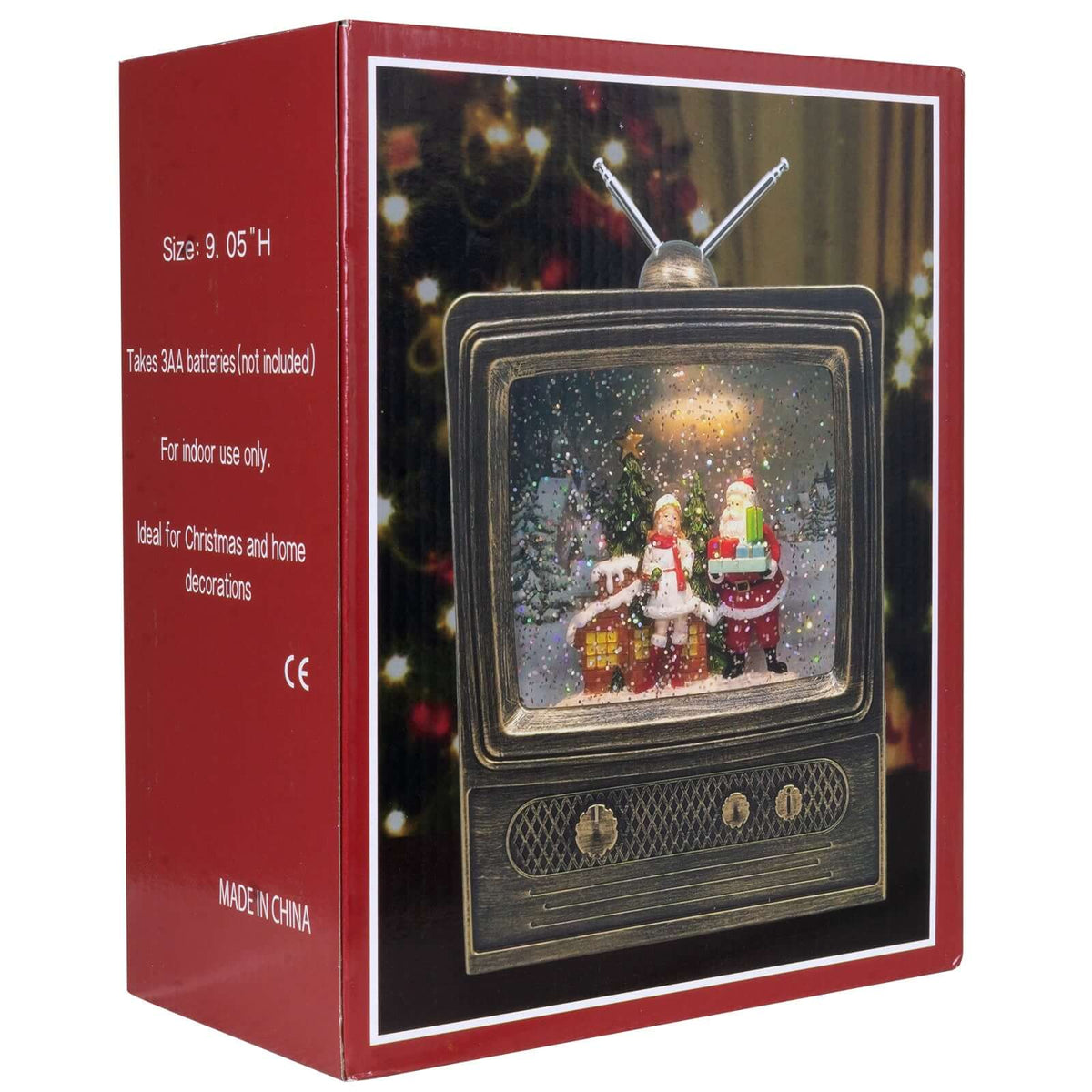 LED Schneelaterne 16x23cm, TV+Schneemann, VE-12(1)