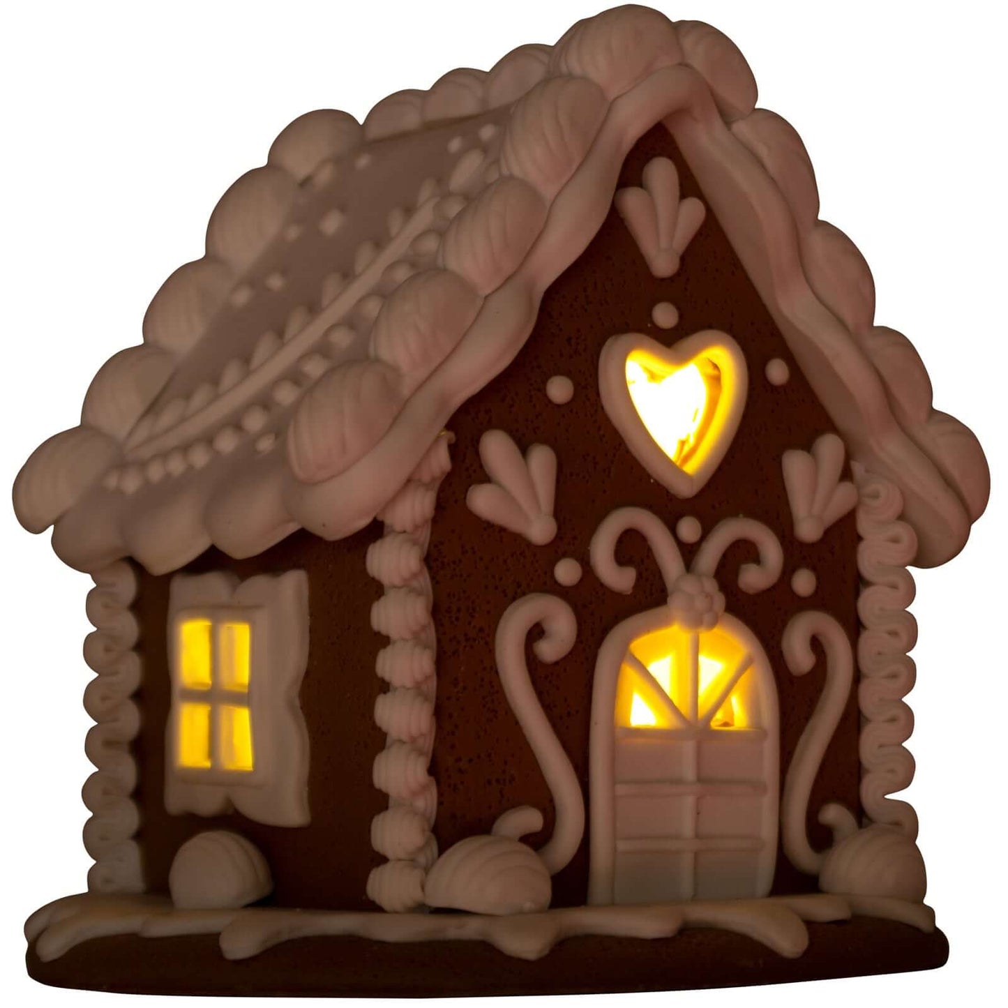LED Lebkuchenhaus 13cm, Polyclay, VE-6