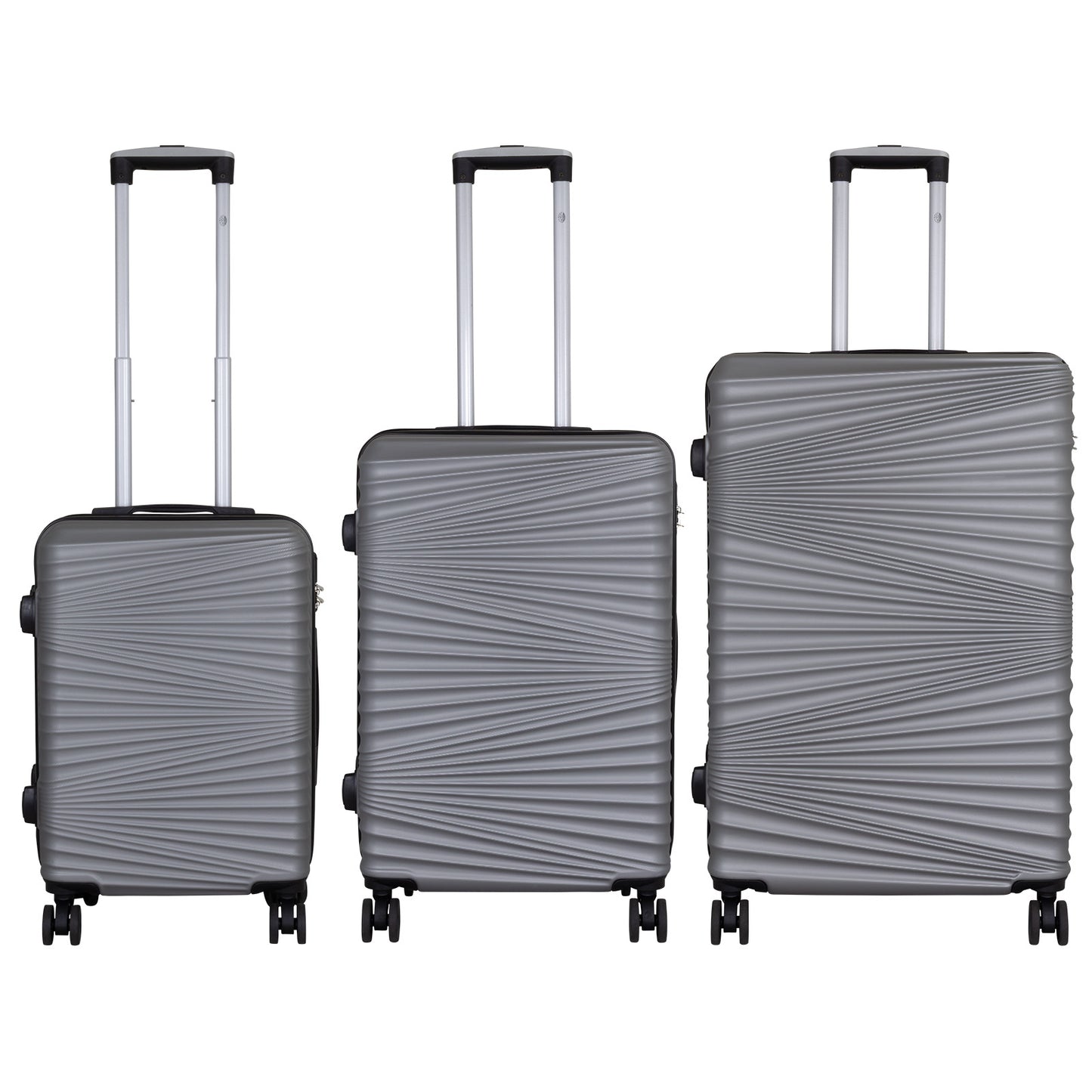Set valigie rigide ABS 3 pz Luxor argento