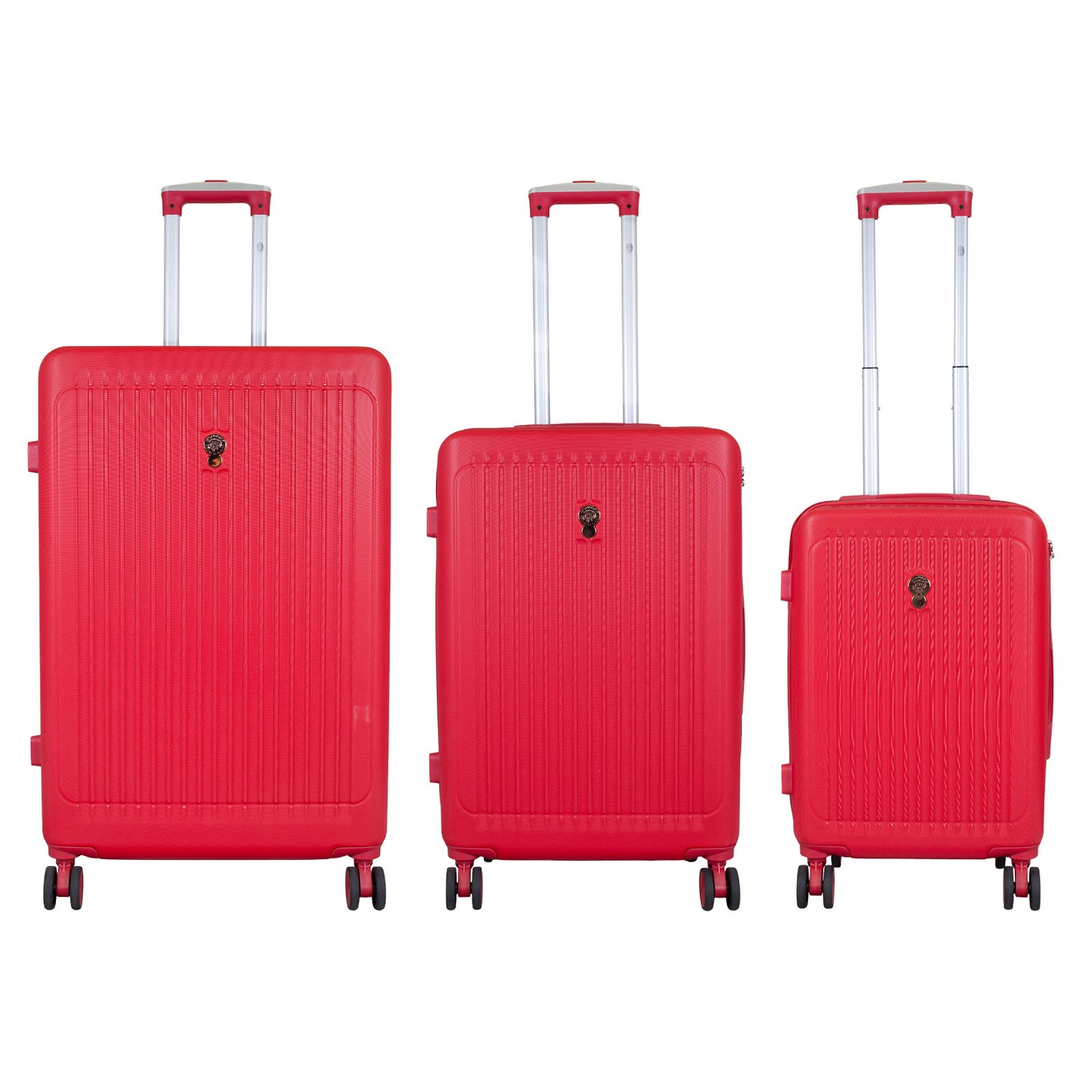 Set de maletas rígidas 3 piezas - Modelo Toledo - Color rojo