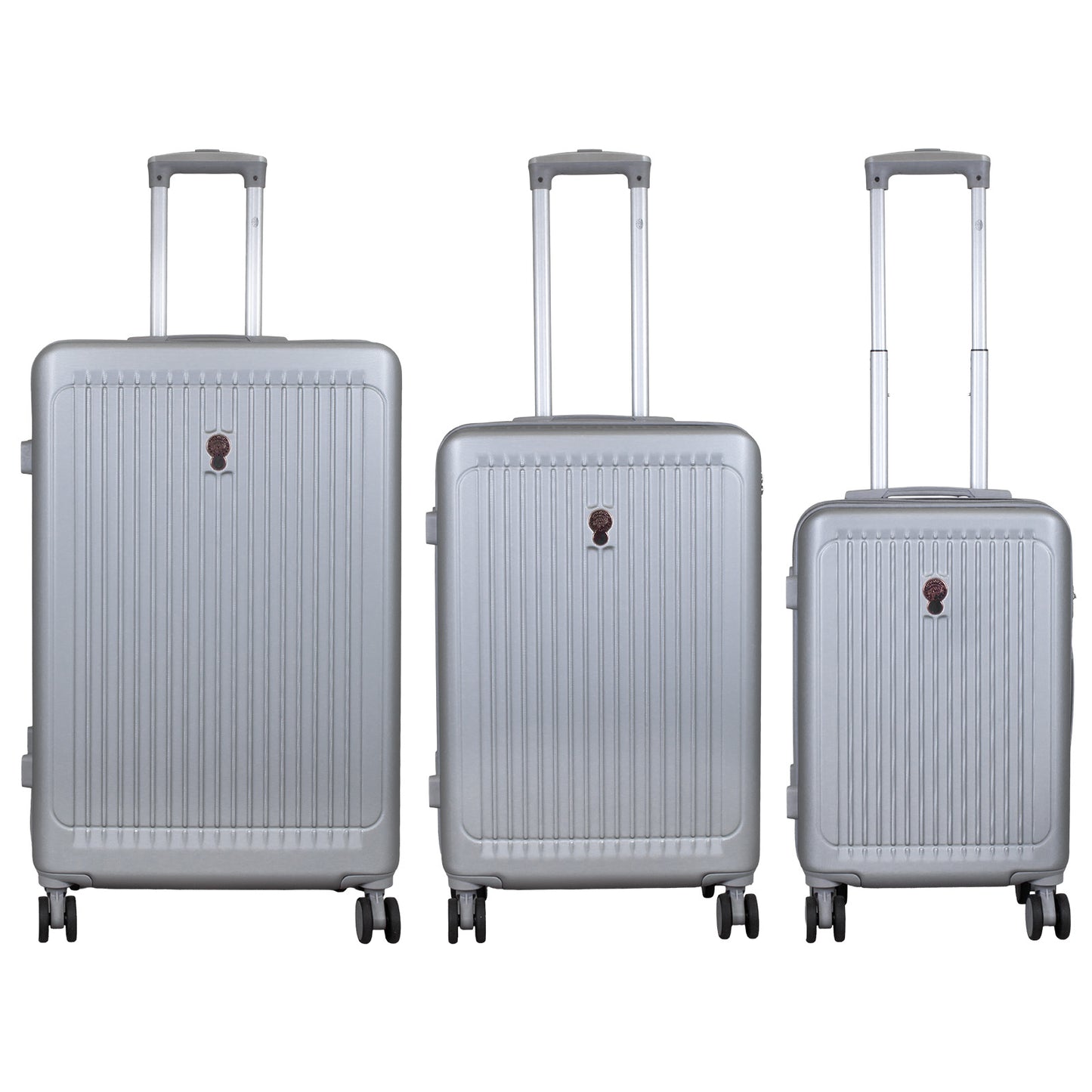 Set de maletas rígidas 3 piezas - Modelo Toledo - Color plata