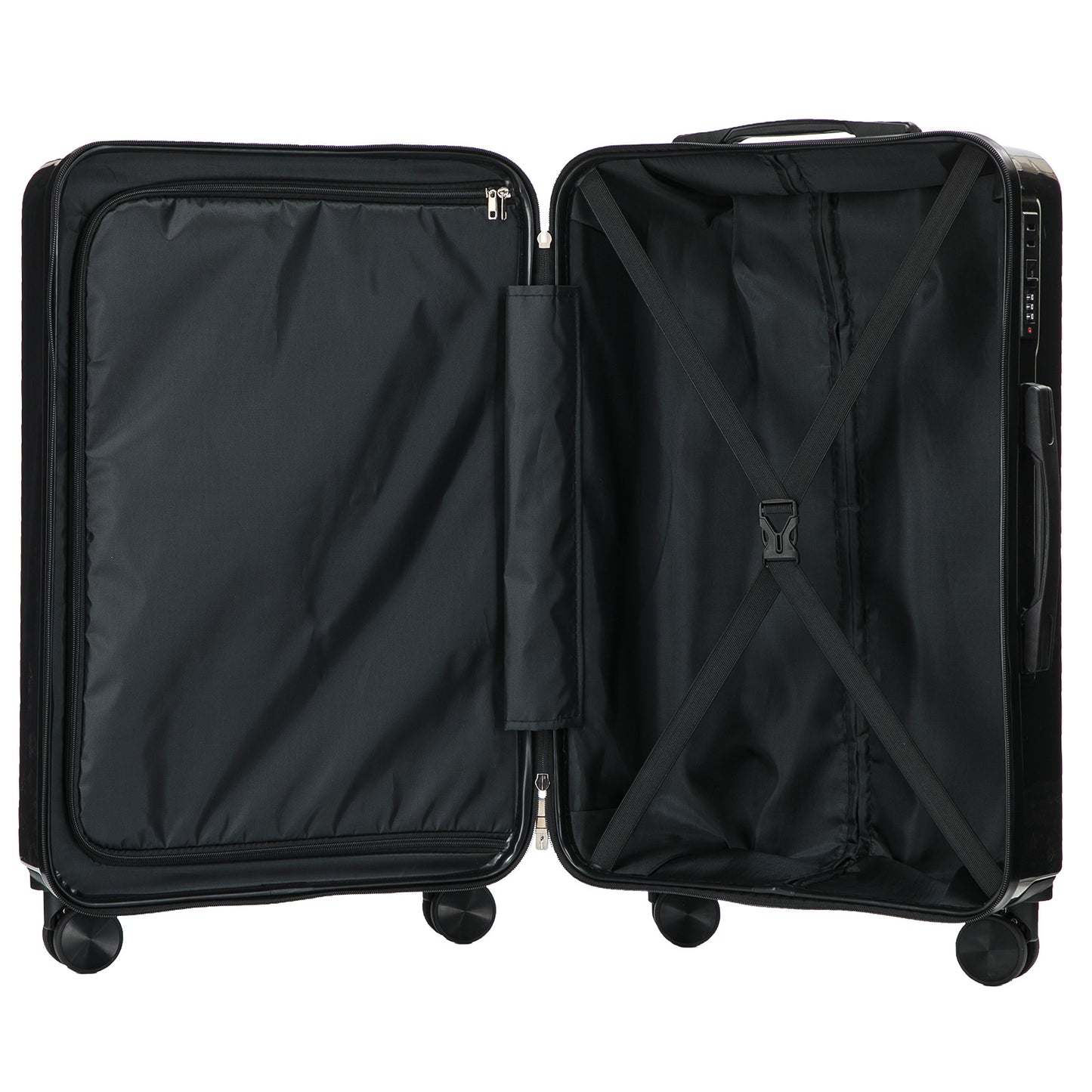 Hartschalen-Kofferset 3tlg - Modell Bergamo - Farbe schwarz