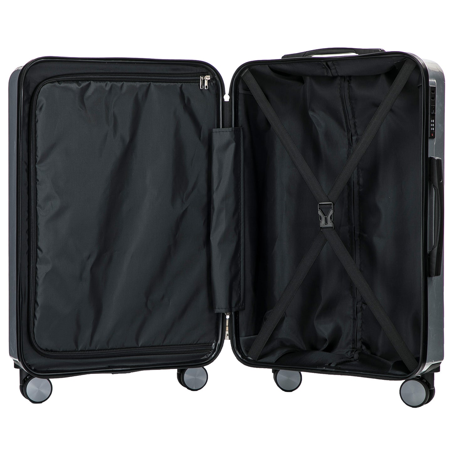 Hartschalen-Kofferset 3tlg - Modell Bergamo - Farbe silber