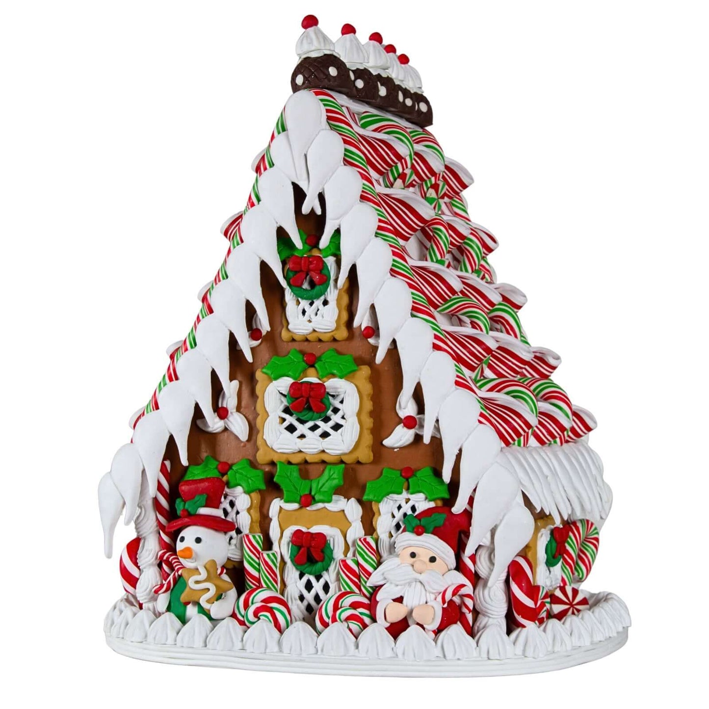 LED Lebkuchenhaus 26cm, Polyclay, VE-4(1)