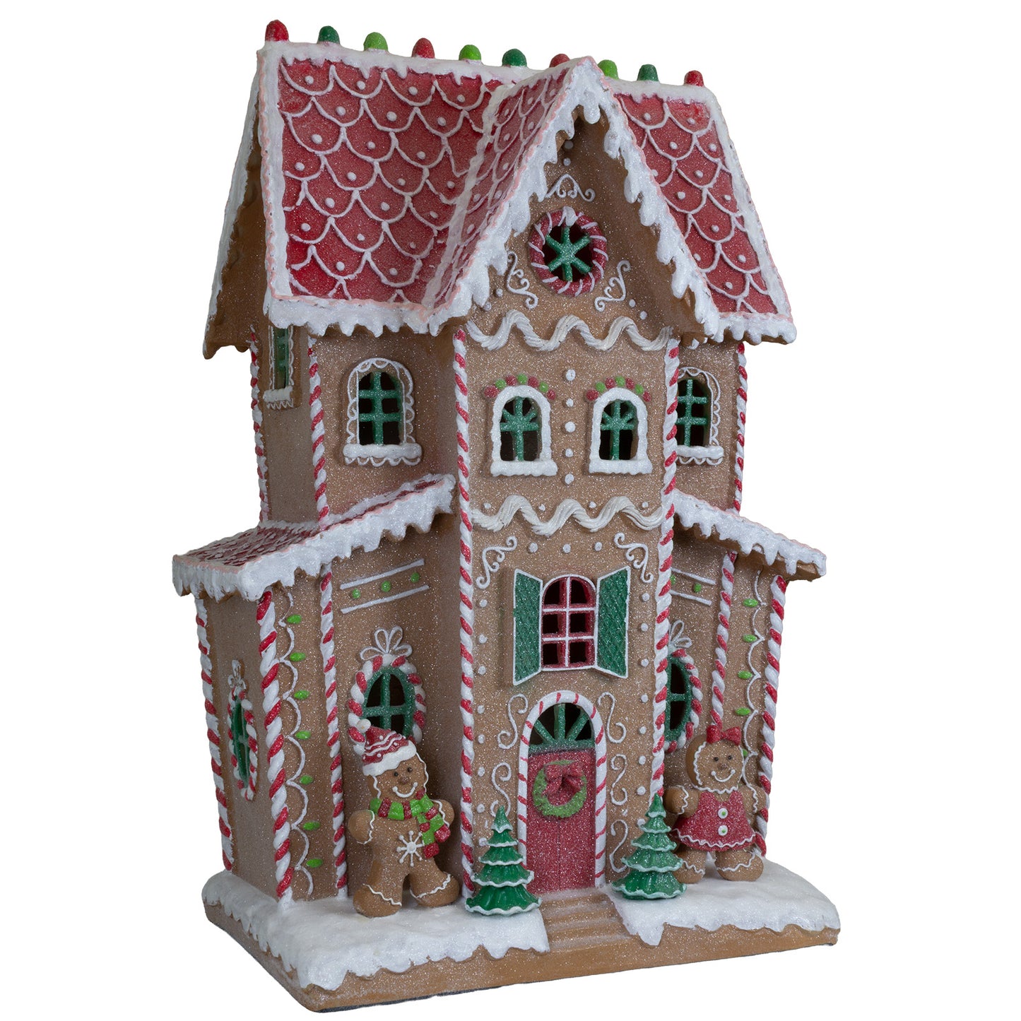 Maison en pain d'épices LED XL 76cm, polyrésine, VE-1