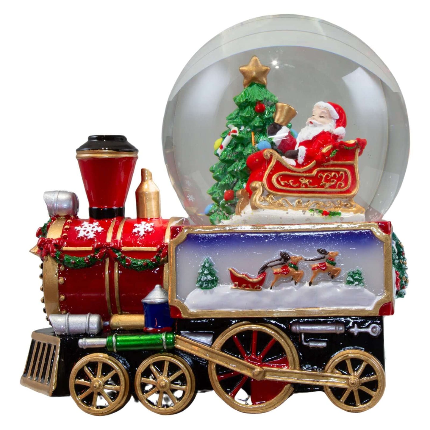 Schneekugel 16cm mit Spieluhr, VE-8(1)