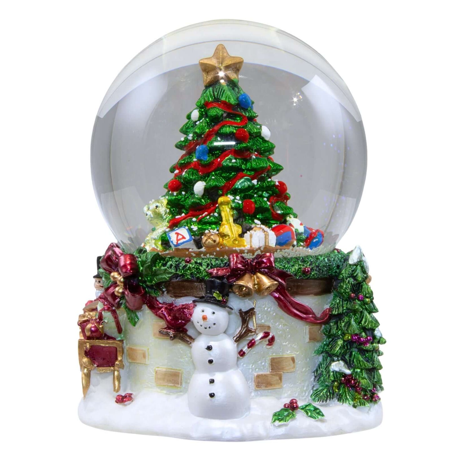 Schneekugel 15cm mit Spieluhr, VE-12(1)