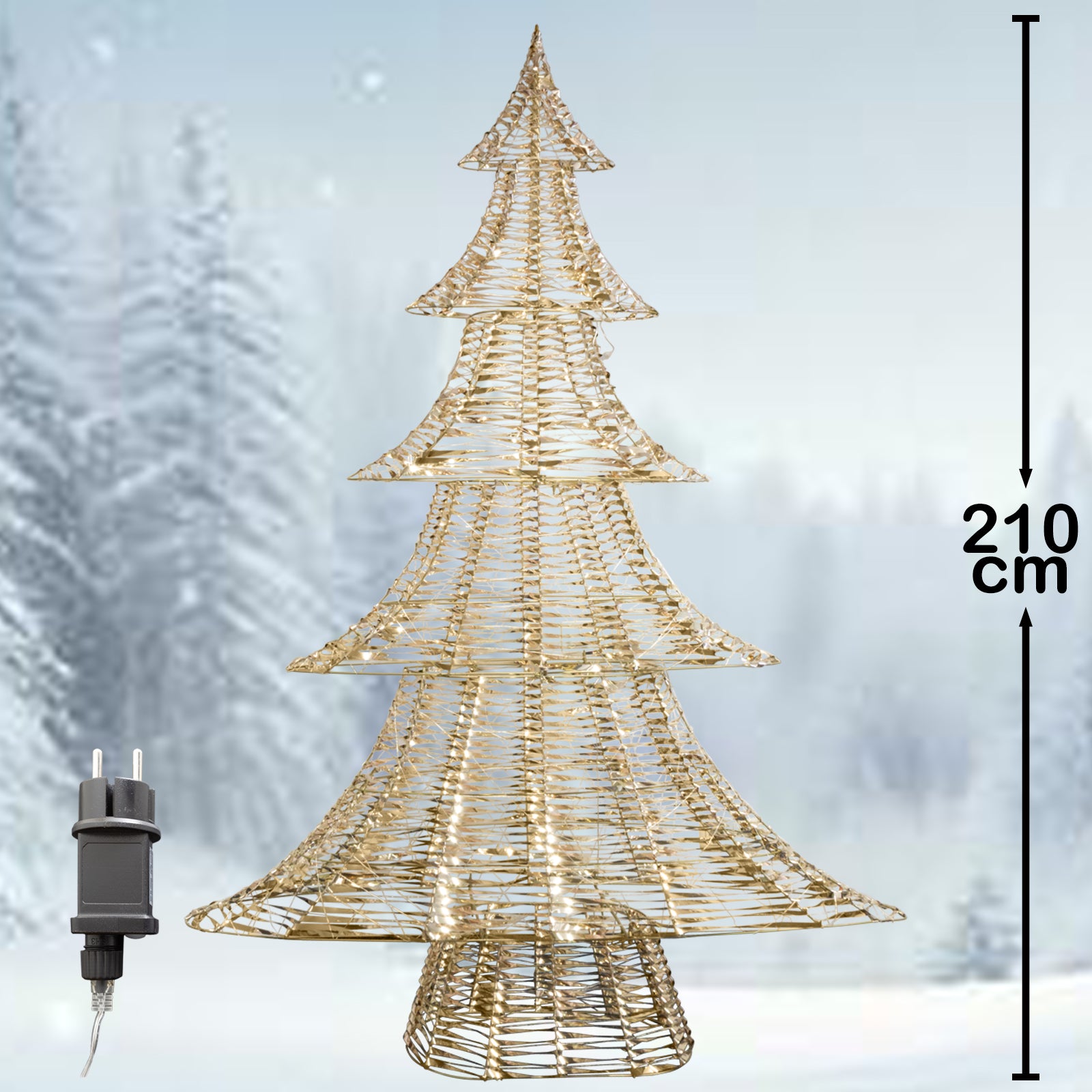 LED Baum mit Timer 210cm, VE-1 – PM Euro-Trading GmbH