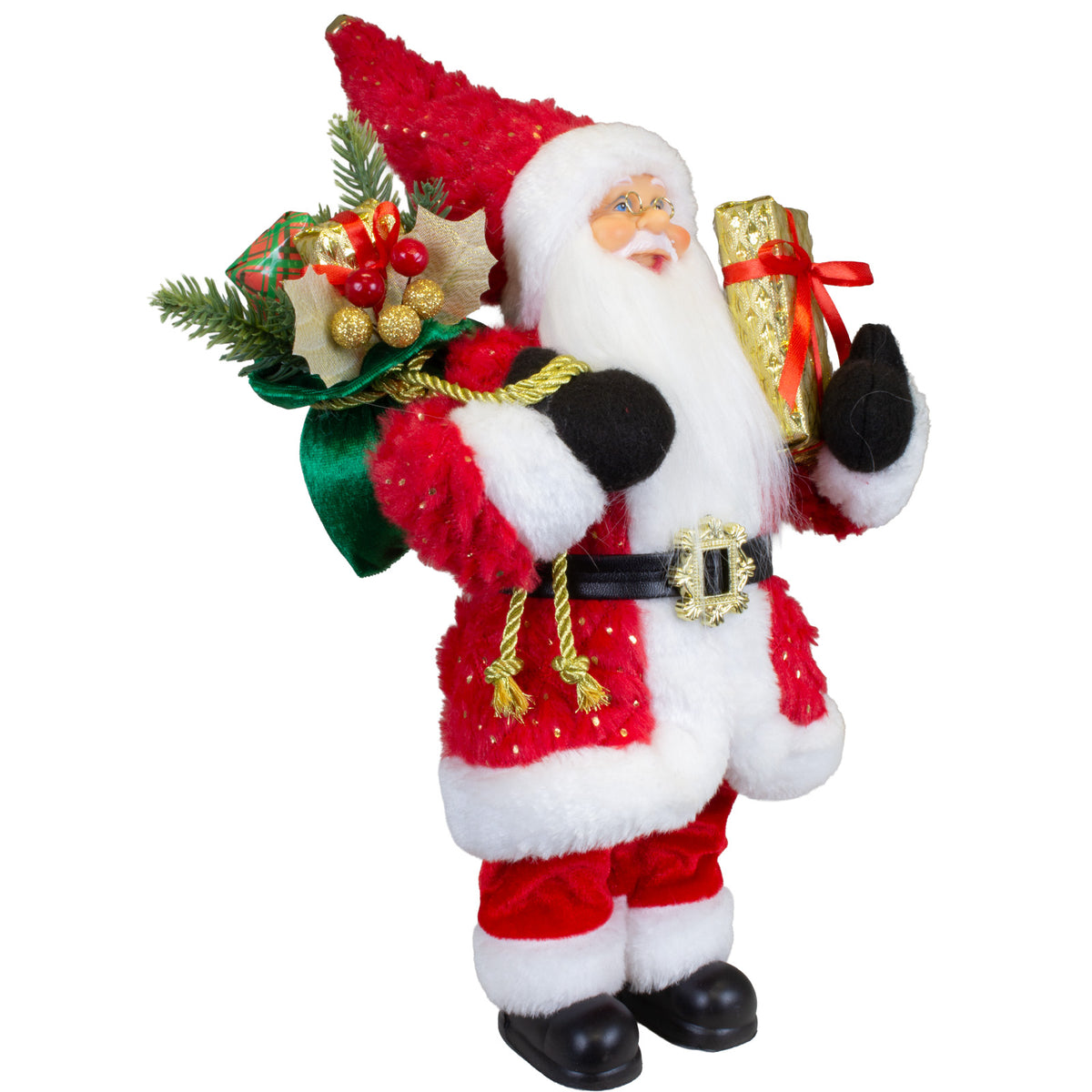 Santa 60cm long coat in red-gold, pack of 1