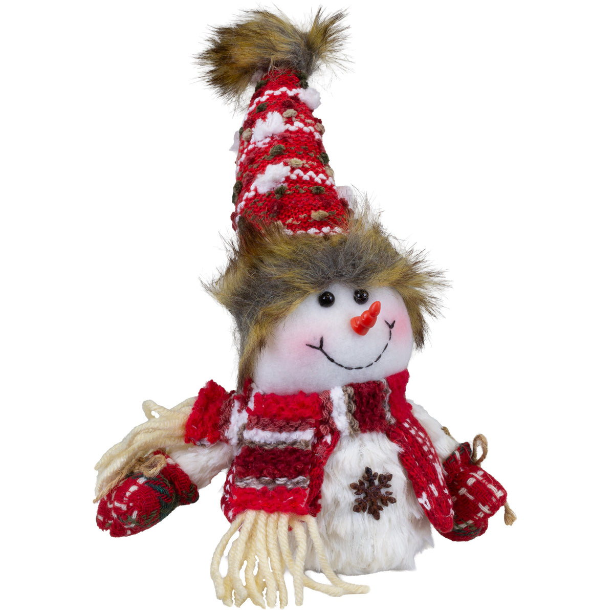 Snowman standing 25cm, 2 designs, pack of 12