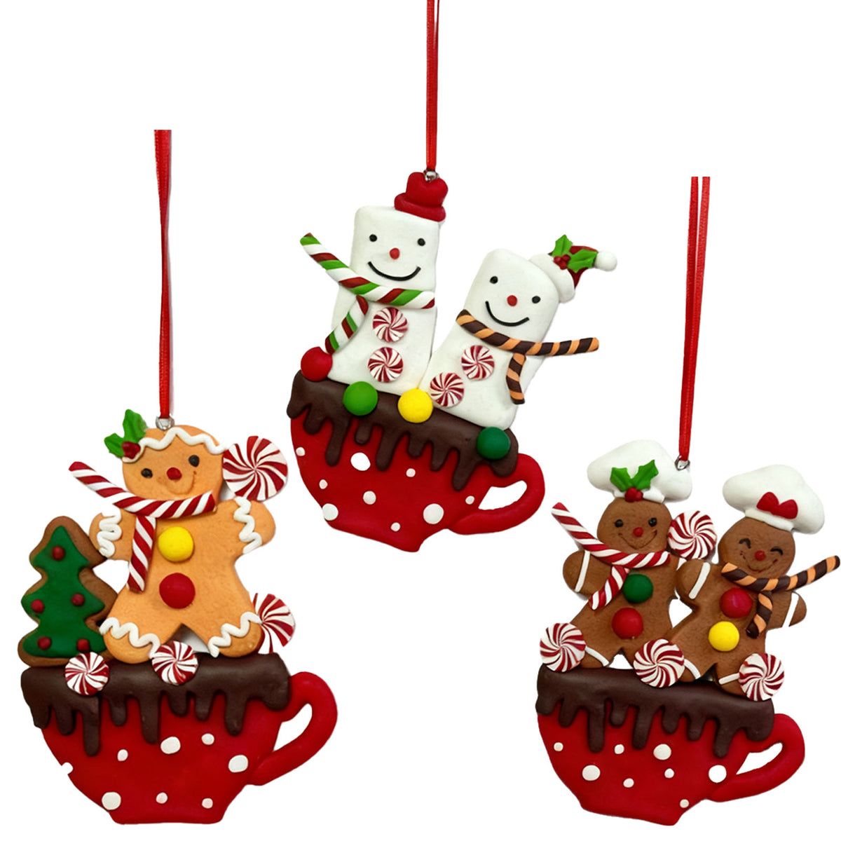 Adorno para árbol 12cm, 3 diseños, VE-144(12)
