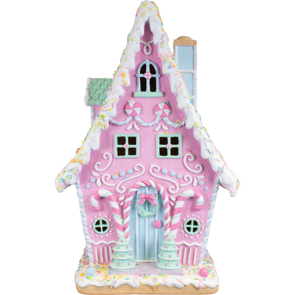 LED Lebkuchenhaus 40cm, Polyresin, VE-2(1)