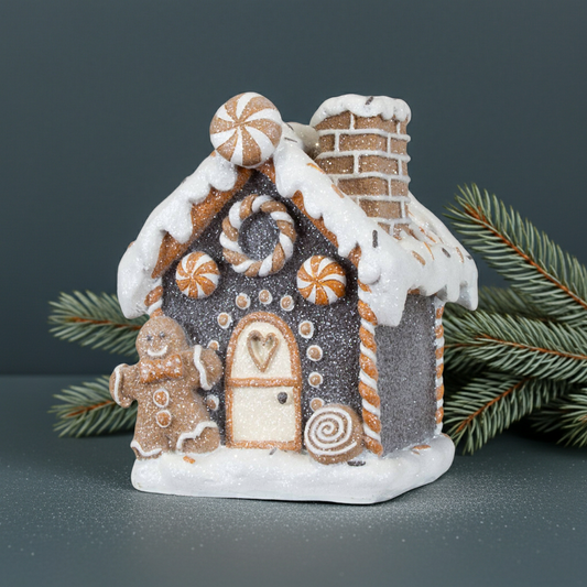 Lebkuchenhaus 12cm, Polyresin, VE-8(1)