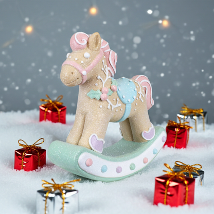 Cheval à bascule 22cm, polyrésine, VE-6(1)