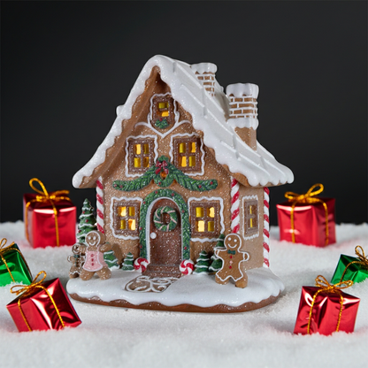 Lebkuchenhaus 24cm, polyresiinia, VE-6(1)