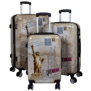 Polycarbonat Motivkofferset 3tlg New York