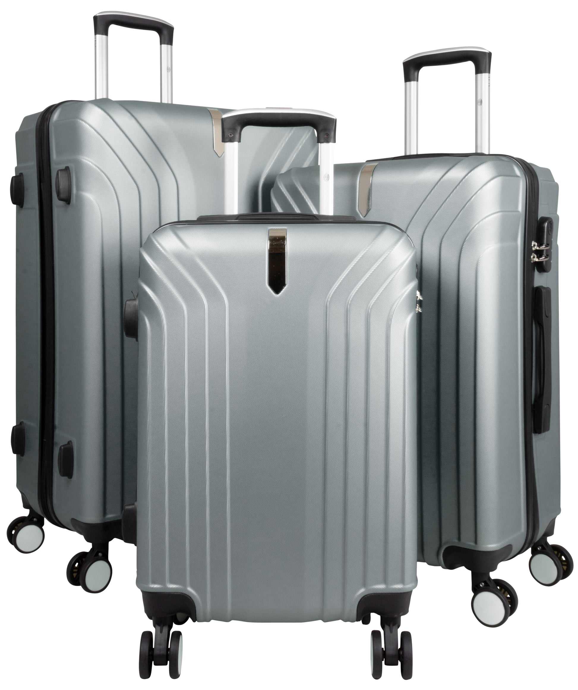 ABS Kofferset 3tlg Palma24 silber