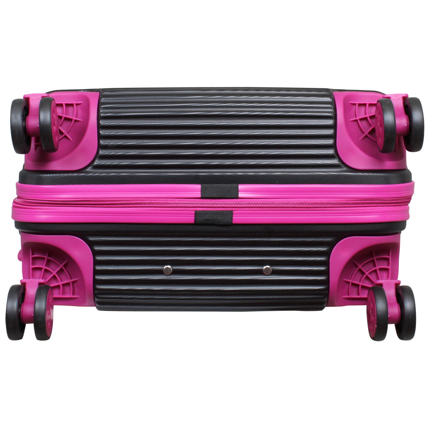 Handgepäck Boarding-Koffer Größe 55cm Hartschale Santorin schwarz-pink