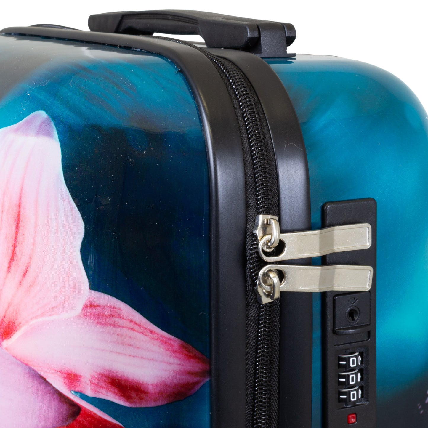 Handgepäck Boarding-Koffer Größe 55cm Hartschale Motivkoffer Orchidee