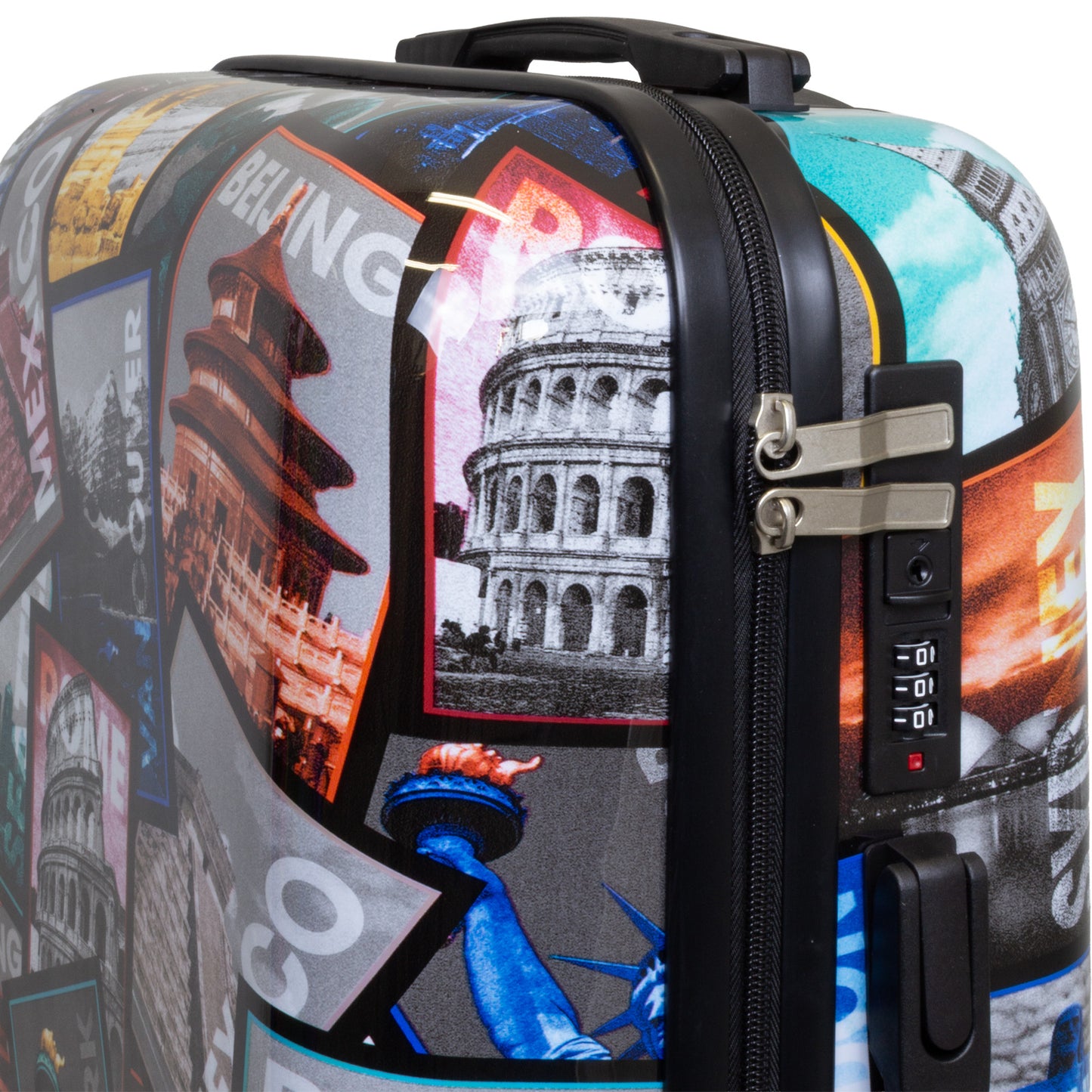 Handgepäck Boarding-Koffer Größe 55cm Hartschale Motivkoffer City