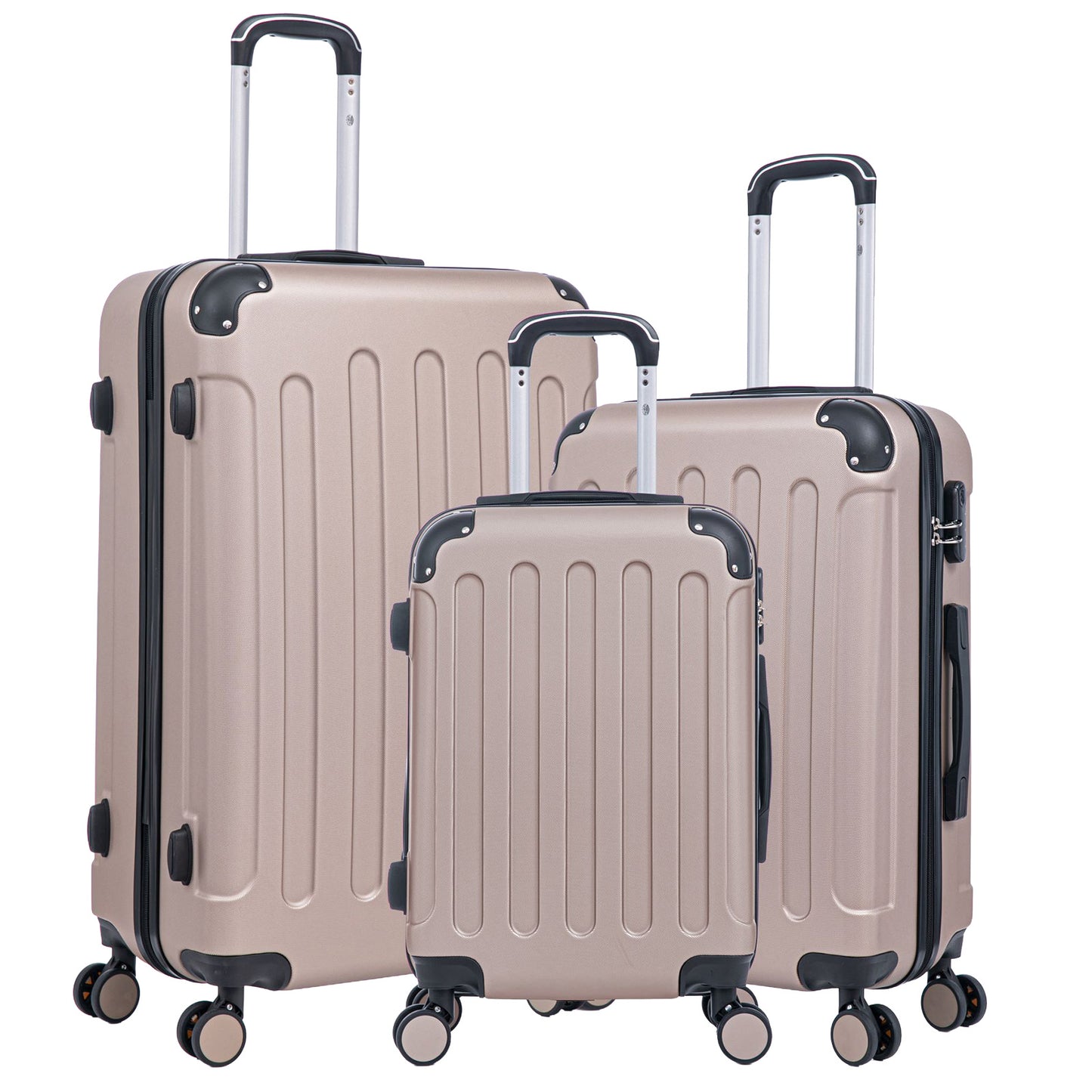 ABS Kofferset 3tlg Avalon champagner