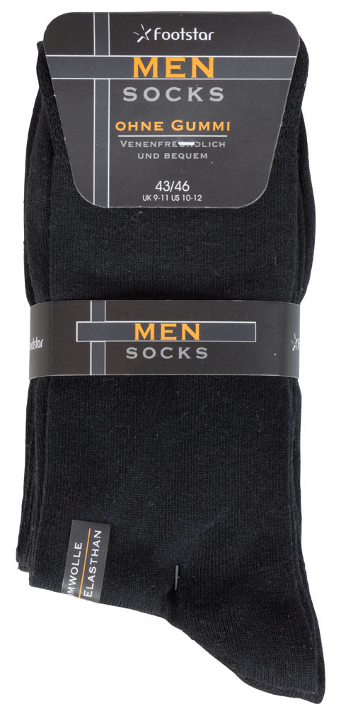 Miesten sukat 5-pack musta / pakkaus 24 kpl