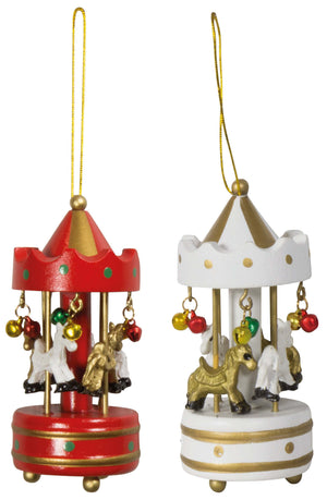 Baumschmuck Karussell 10cm, 2 Designs, VE-96(12)