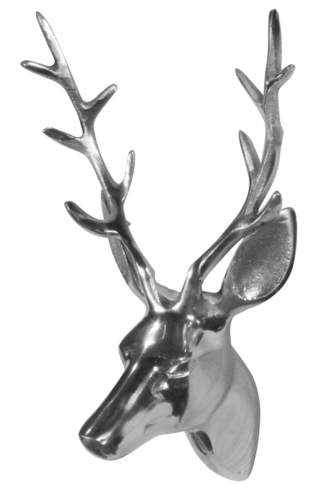 Aluminium Jagdtrophäe Hirsch 32cm