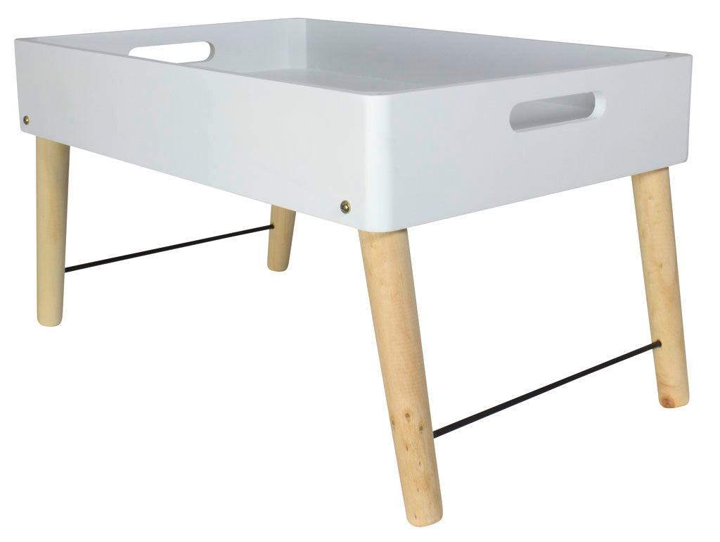 Table de lit vintage 47,8x31x26,6cm, blanc