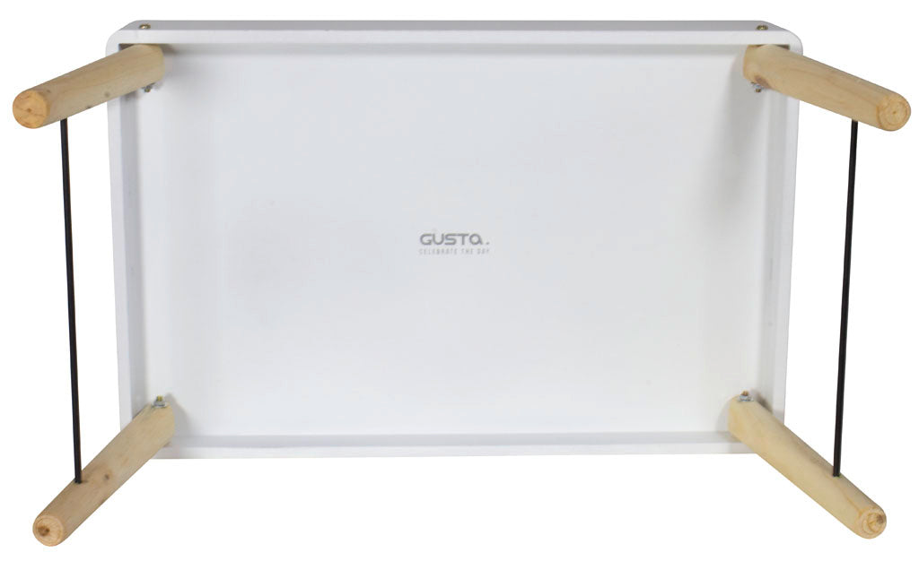 Table de lit vintage 47,8x31x26,6cm, blanc