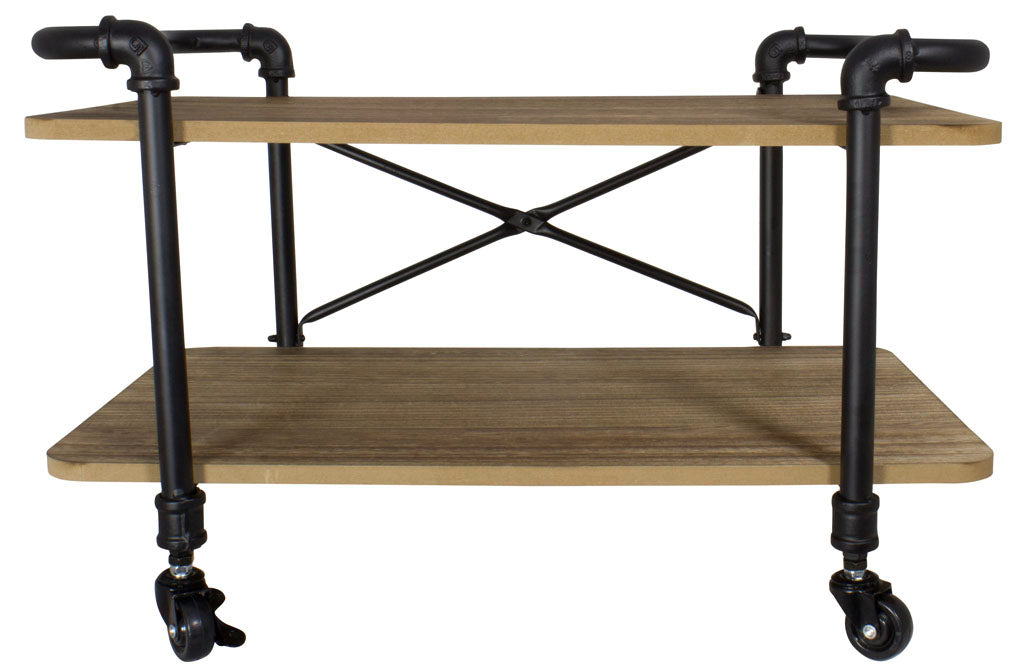 MDF TV cabinet metal 58x39.5x37.5cm, brown