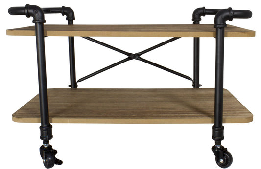 MDF TV-Kabinett Metall 58x39,5x37,5cm, braun