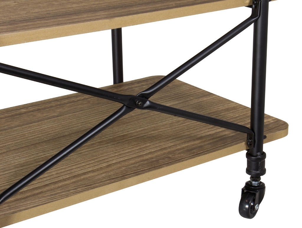 MDF TV cabinet metal 58x39.5x37.5cm, brown