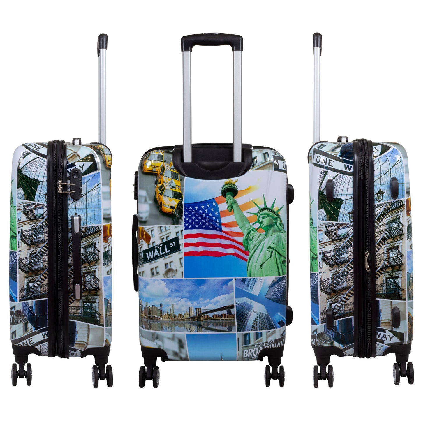 Handgepäck Boarding-Koffer Größe 55cm Hartschale Motivkoffer Liberty