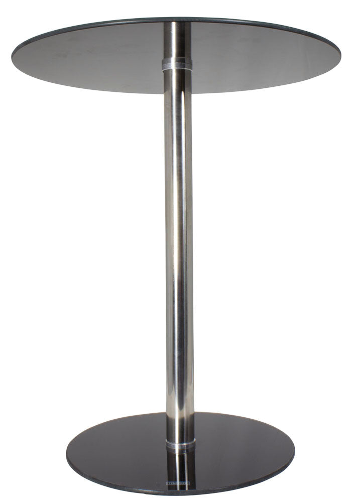 Side table 43x51.5cm with glass, black