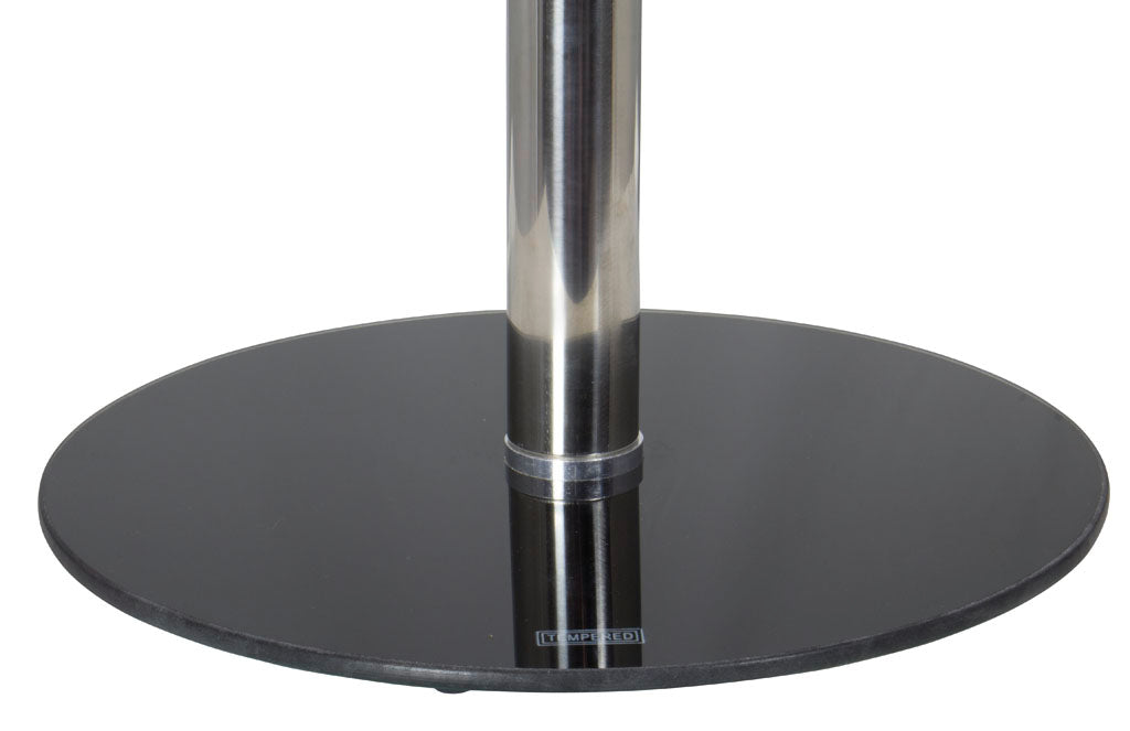 Side table 43x51.5cm with glass, black