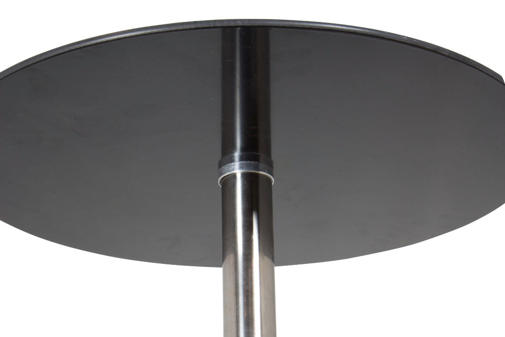 Side table 43x51.5cm with glass, black